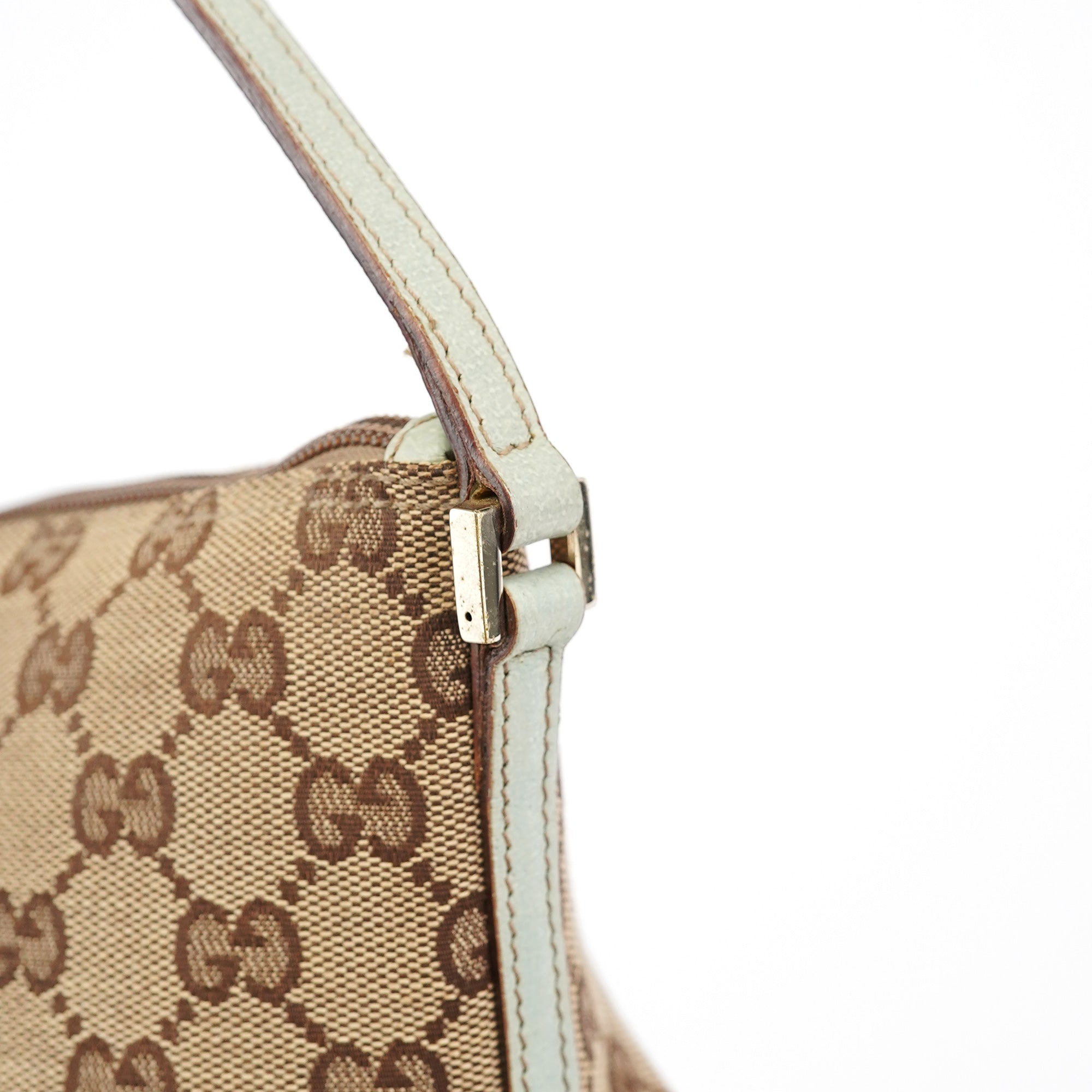 07198 Beige Light Blue GG Boat Pochette