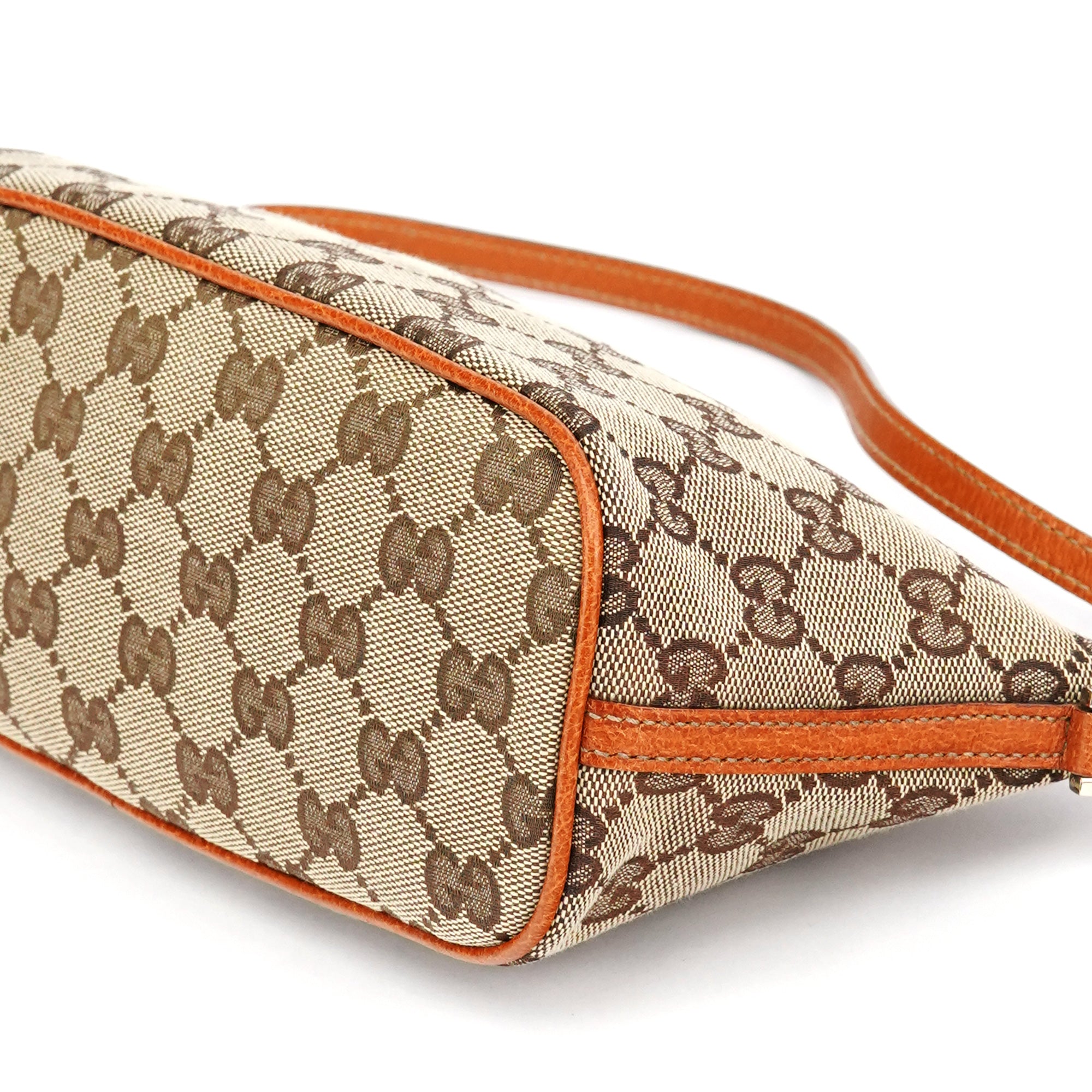 07198 Beige Light Brown GG Boat Pochette