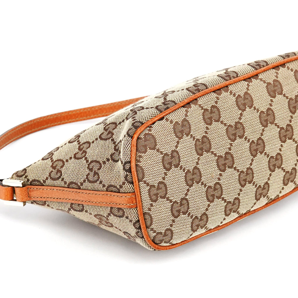 07198 Beige Light Brown GG Boat Pochette