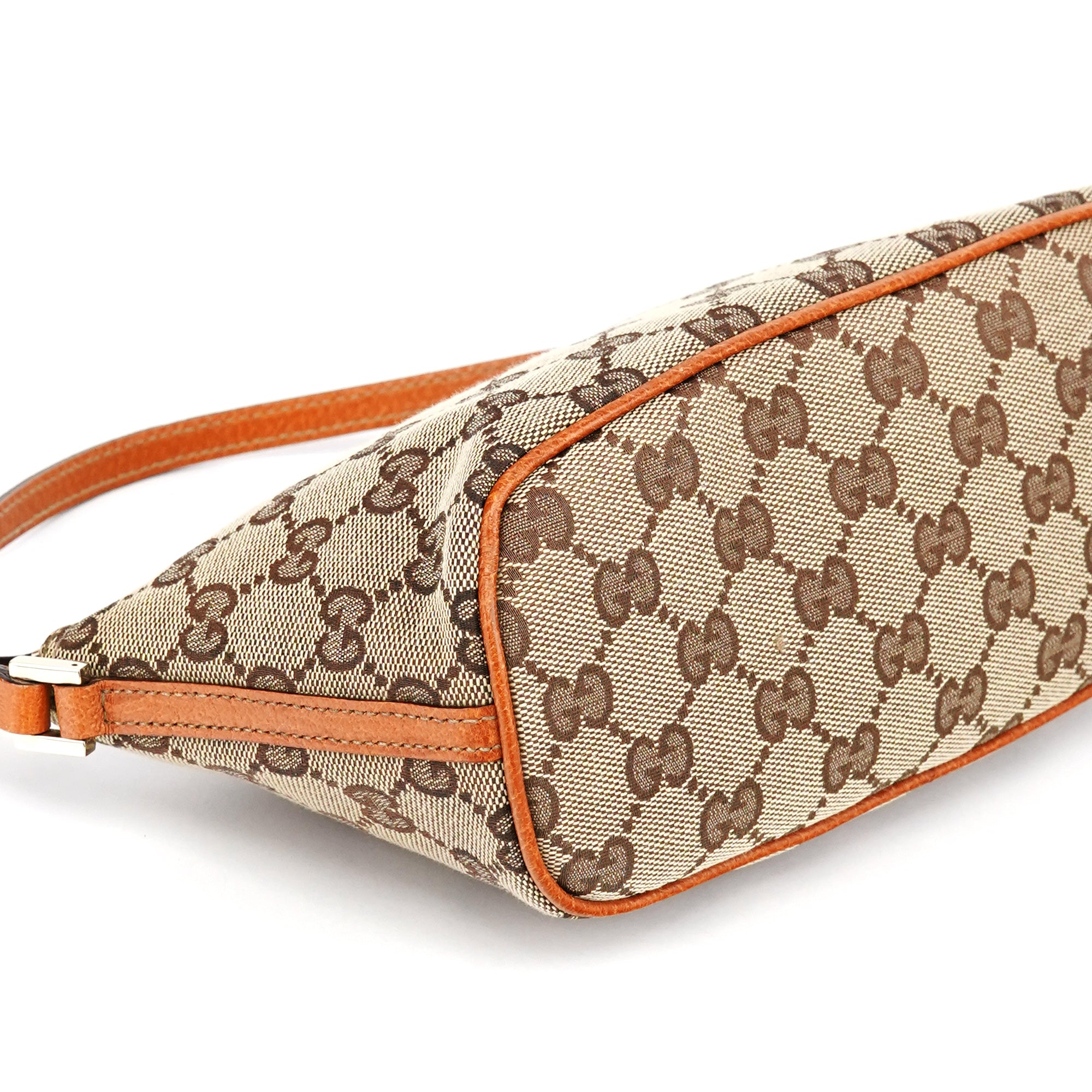 07198 Beige Light Brown GG Boat Pochette