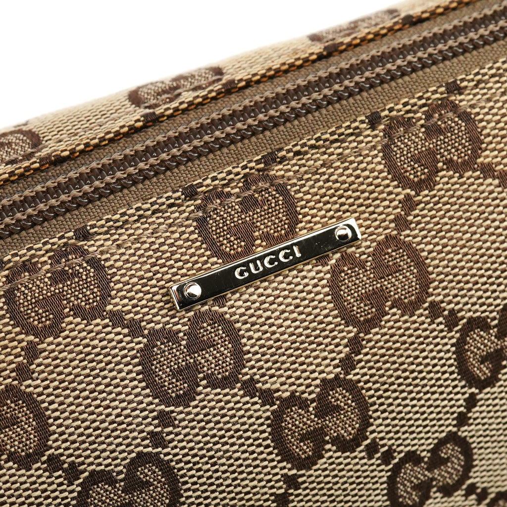 07198 Beige Light Brown GG Boat Pochette