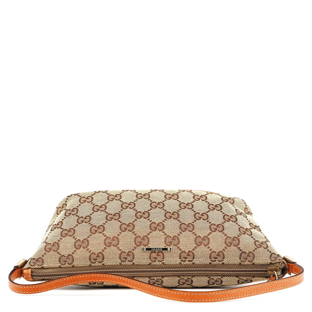07198 Beige Light Brown GG Boat Pochette