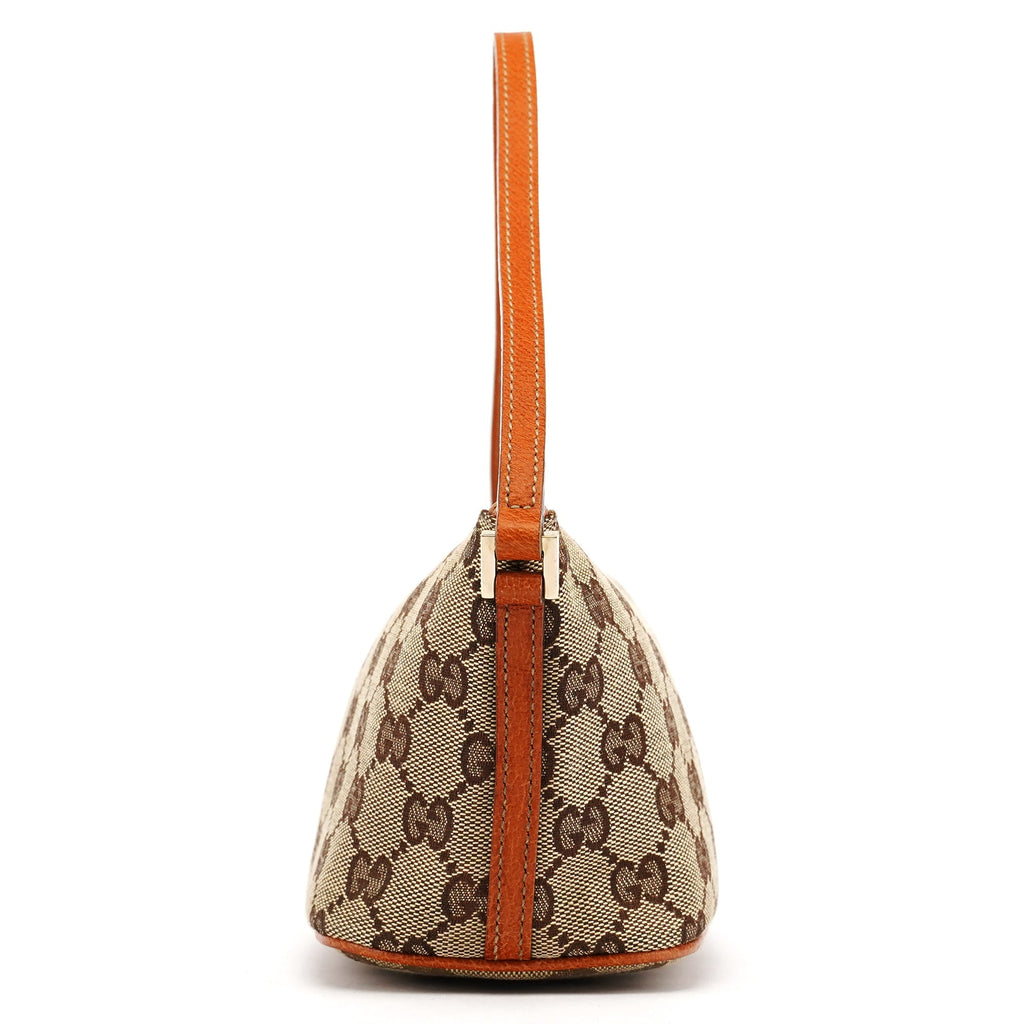 07198 Beige Light Brown GG Boat Pochette