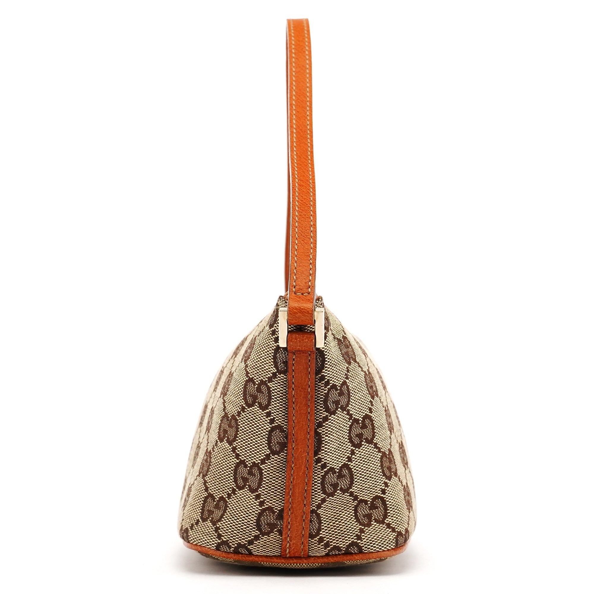 07198 Beige Light Brown GG Boat Pochette