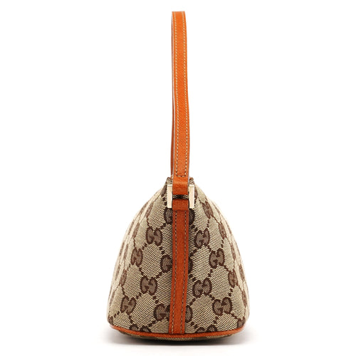 07198 Beige Light Brown GG Boat Pochette