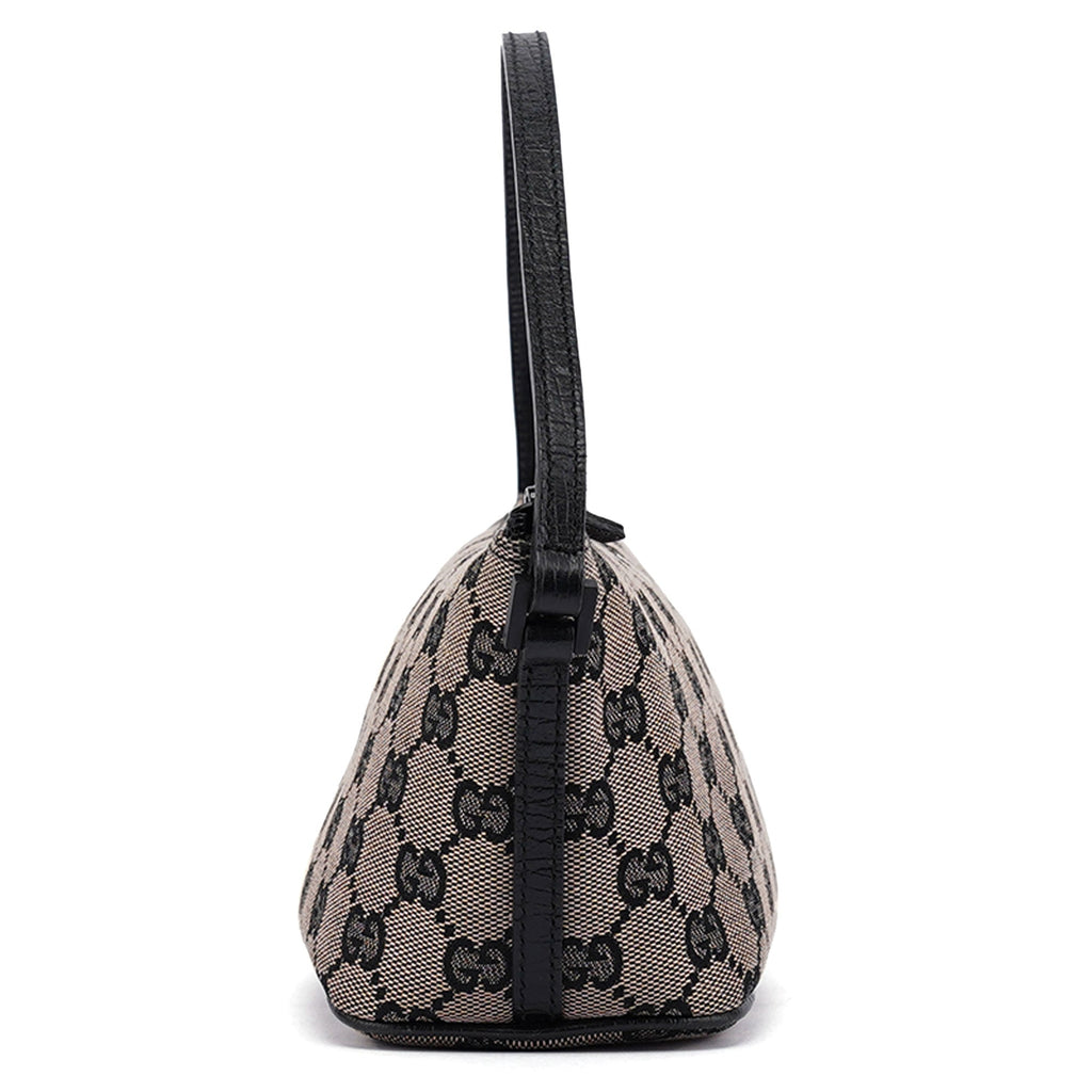 07198 Beige Matte Black GG Boat Pochette