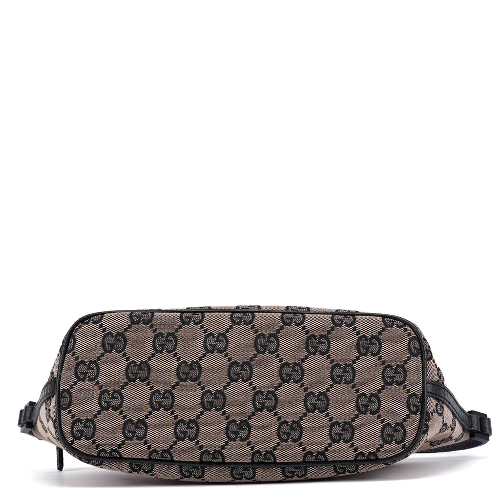 07198 Beige Matte Black GG Boat Pochette