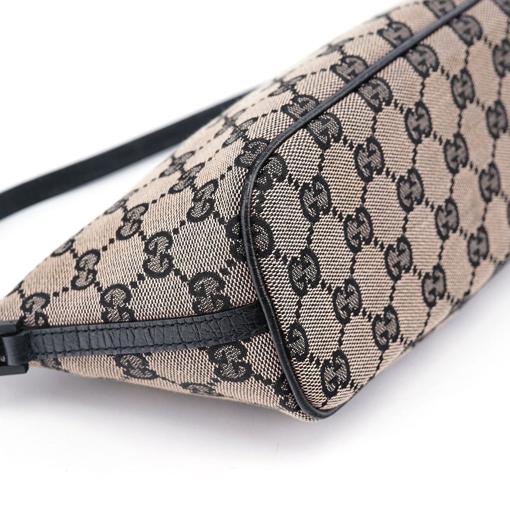 07198 Beige Matte Black GG Boat Pochette