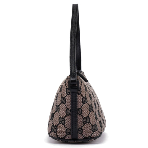 07198 Beige Matte Black GG Boat Pochette