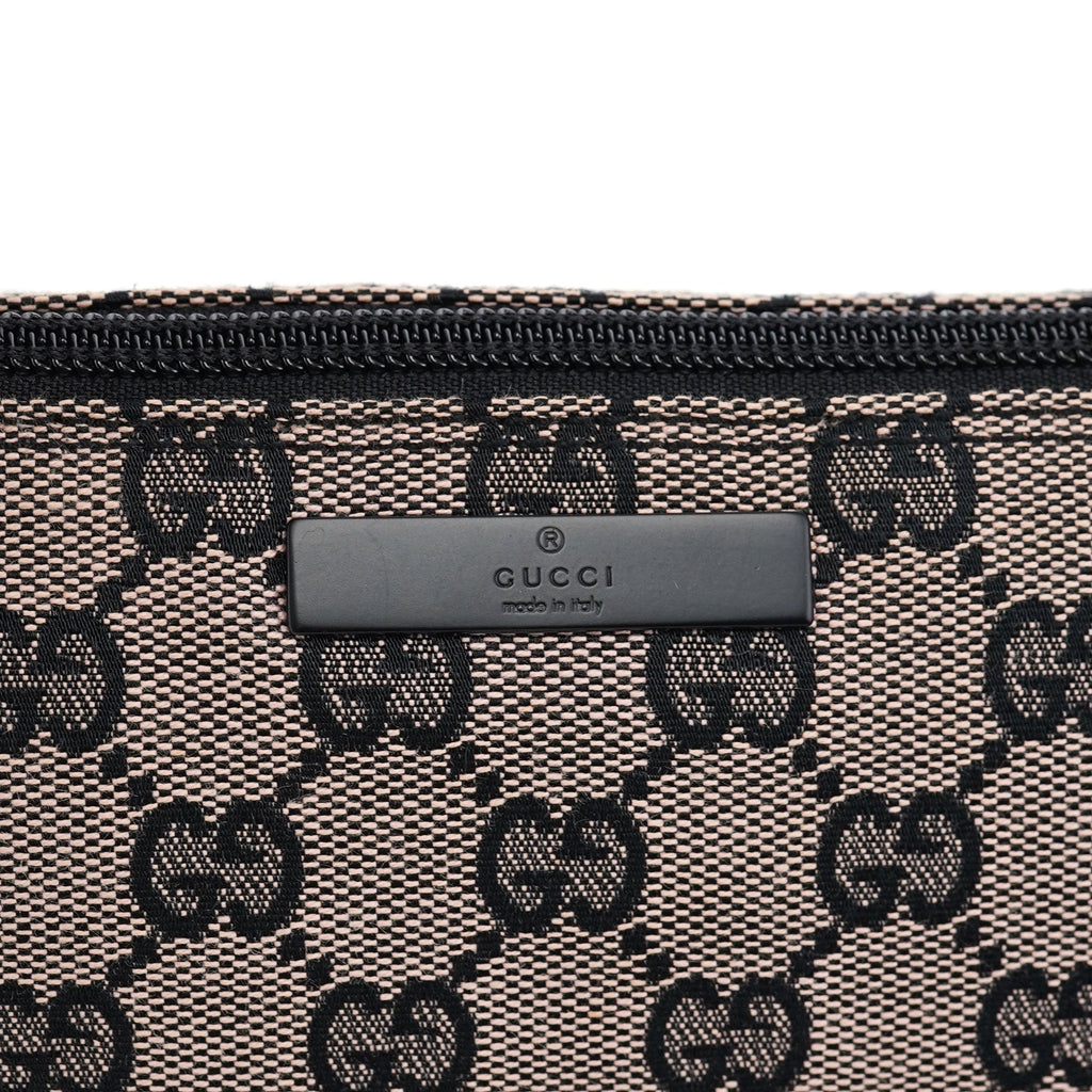 07198 Beige Matte Black GG Boat Pochette