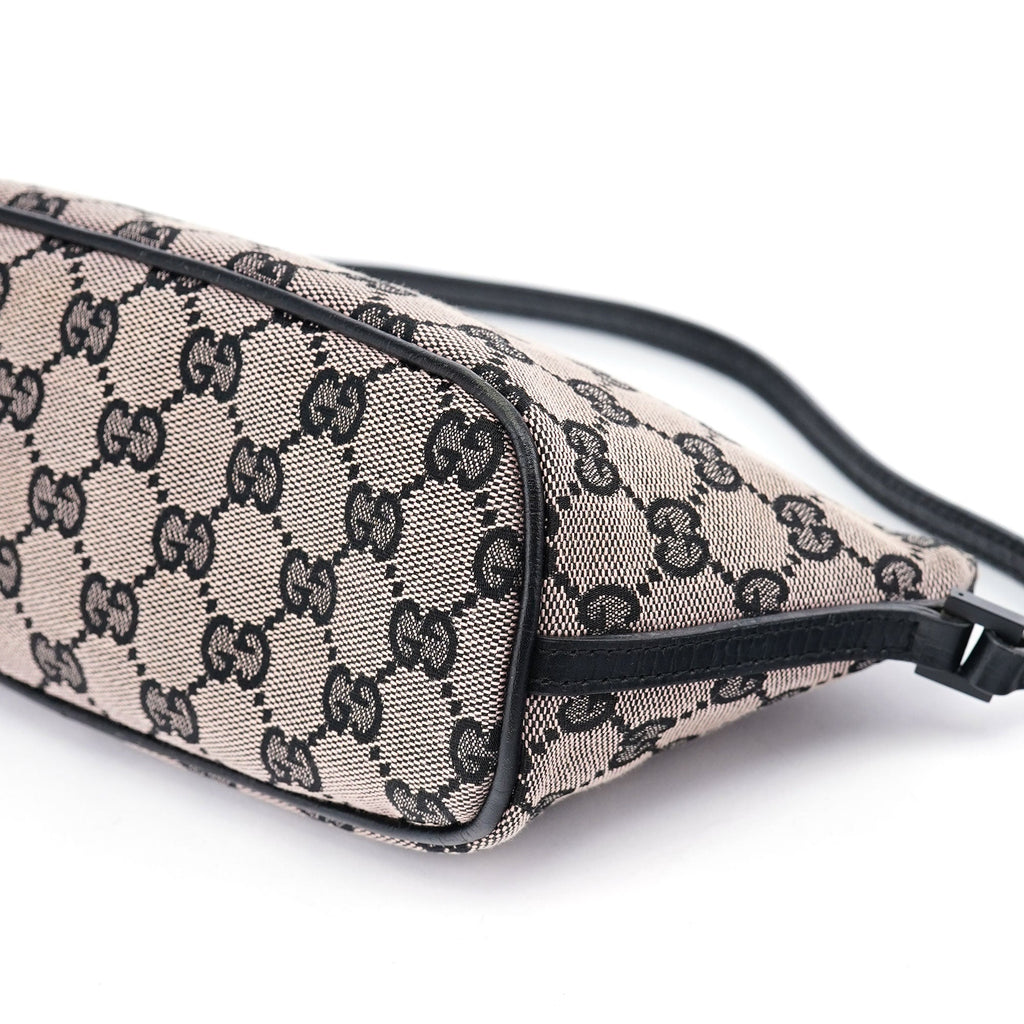 07198 Beige Matte Black GG Boat Pochette