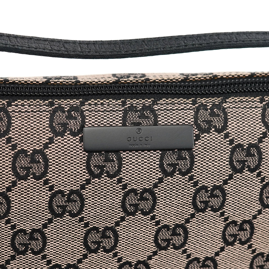 07198 Beige Matte Black GG Boat Pochette