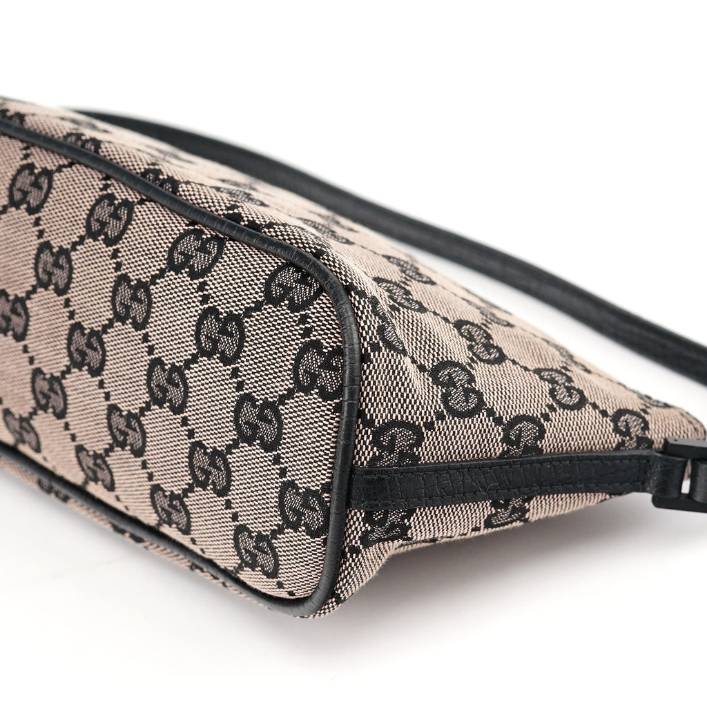 07198 Beige Matte Black GG Boat Pochette