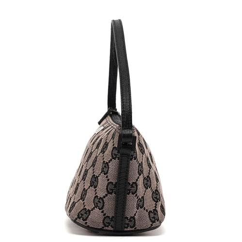 07198 Beige Matte Black GG Boat Pochette