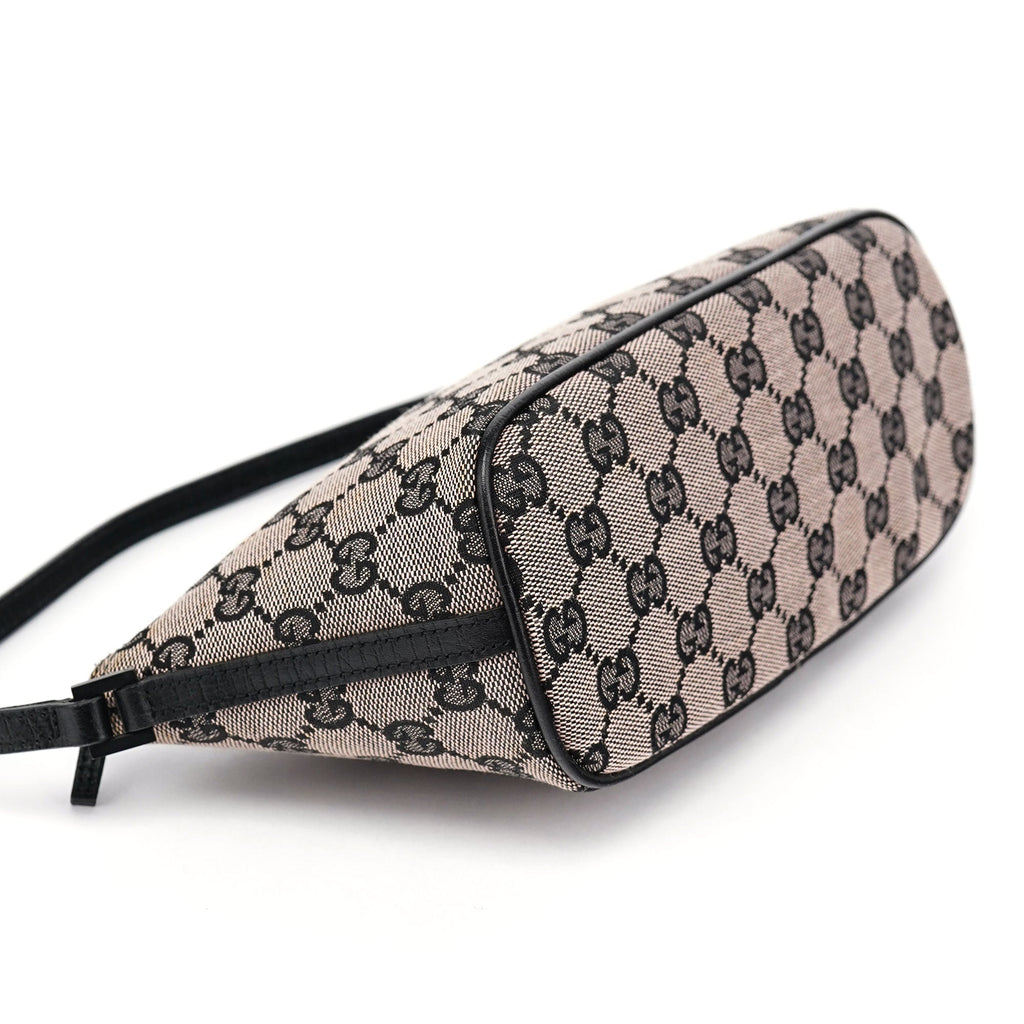 07198 Beige Matte Black GG Boat Pochette