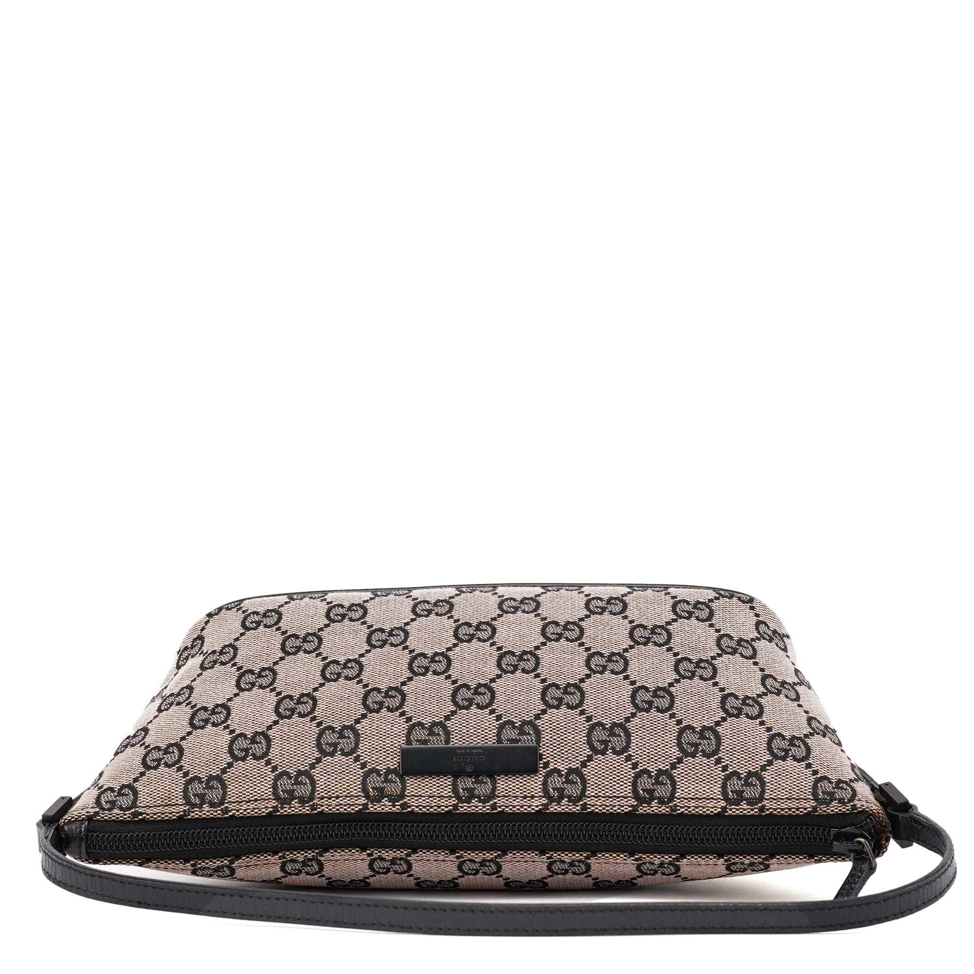 07198 Beige Matte Black GG Boat Pochette