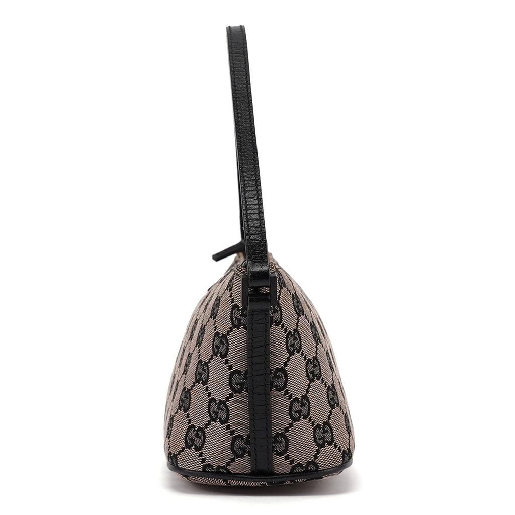 07198 Beige Matte Black GG Boat Pochette