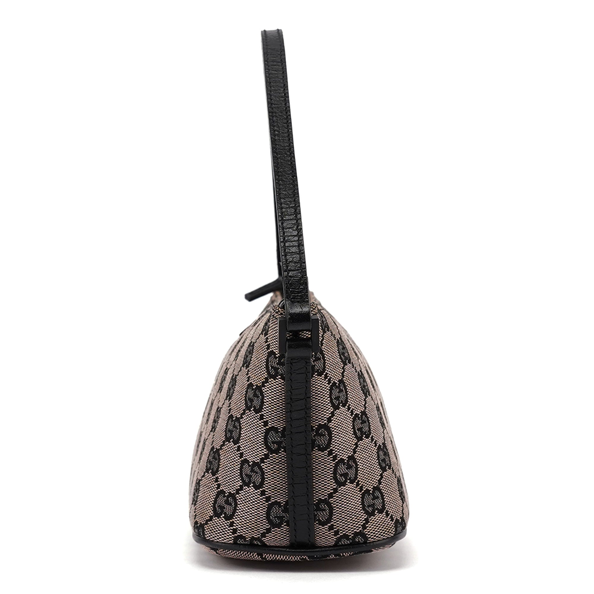 07198 Beige Matte Black GG Boat Pochette