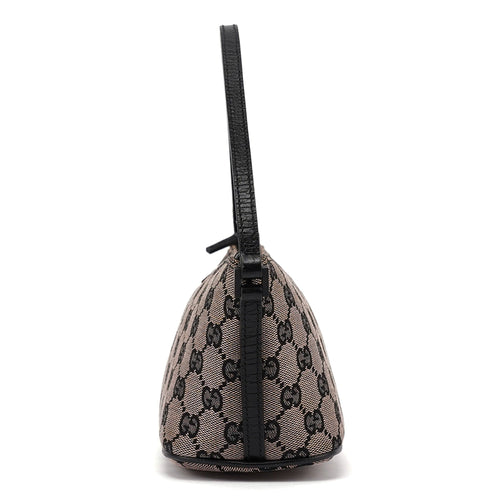 07198 Beige Matte Black GG Boat Pochette