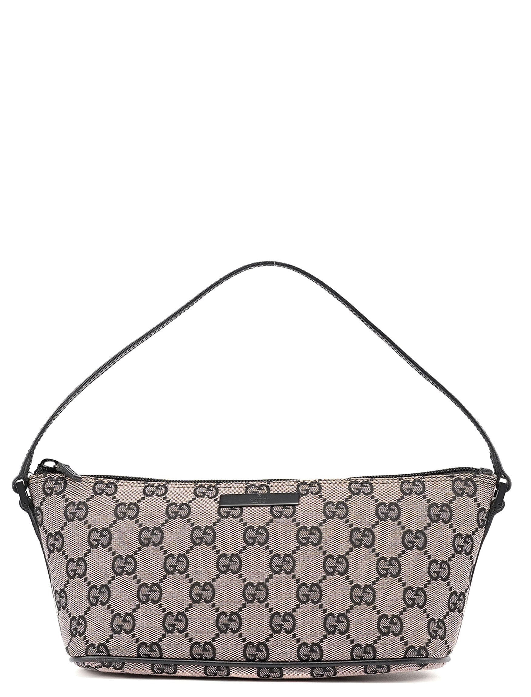07198 Beige Matte Black GG Boat Pochette