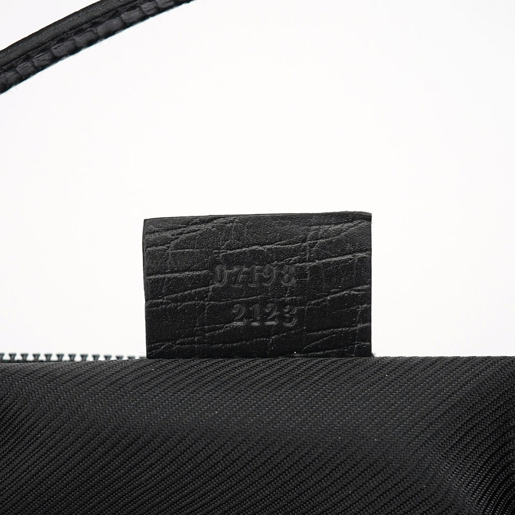 07198 Beige Matte Black GG Boat Pochette