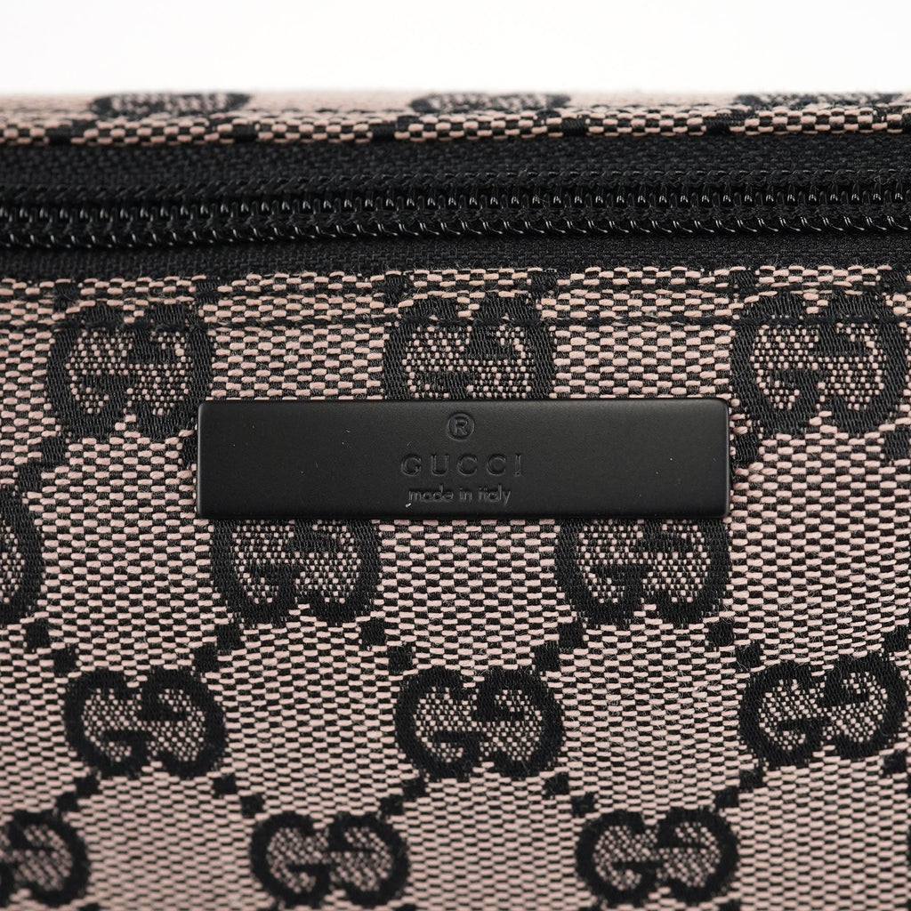 07198 Beige Matte Black GG Boat Pochette