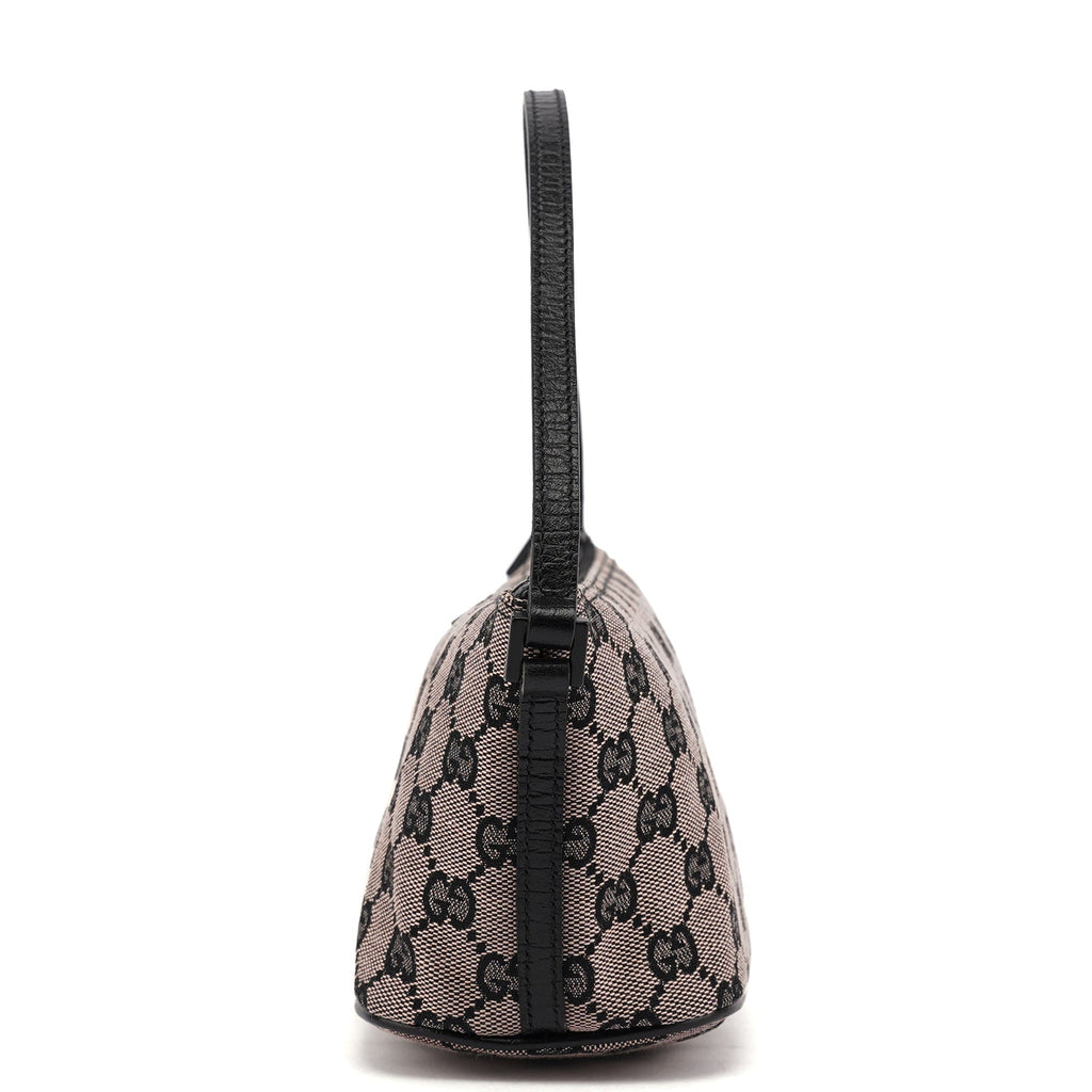 07198 Beige Matte Black GG Boat Pochette