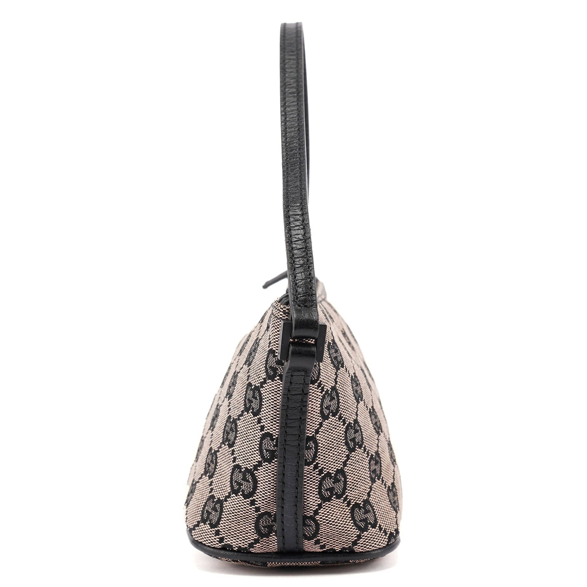 07198 Beige Matte Black GG Boat Pochette