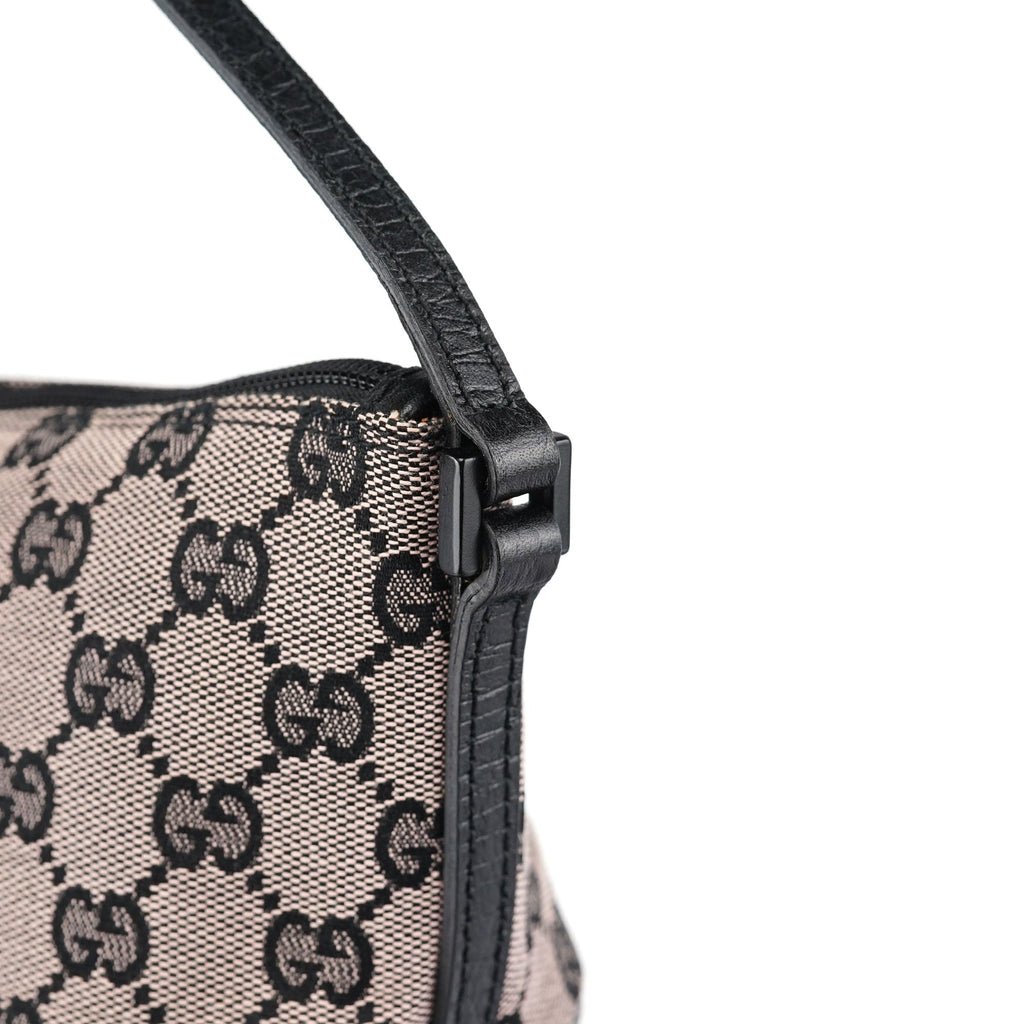 07198 Beige Matte Black GG Boat Pochette