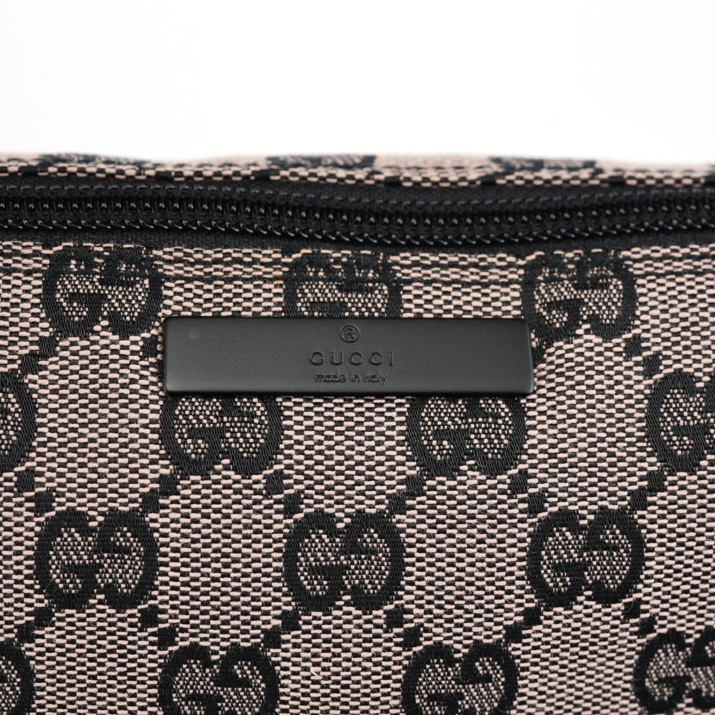 07198 Beige Matte Black GG Boat Pochette