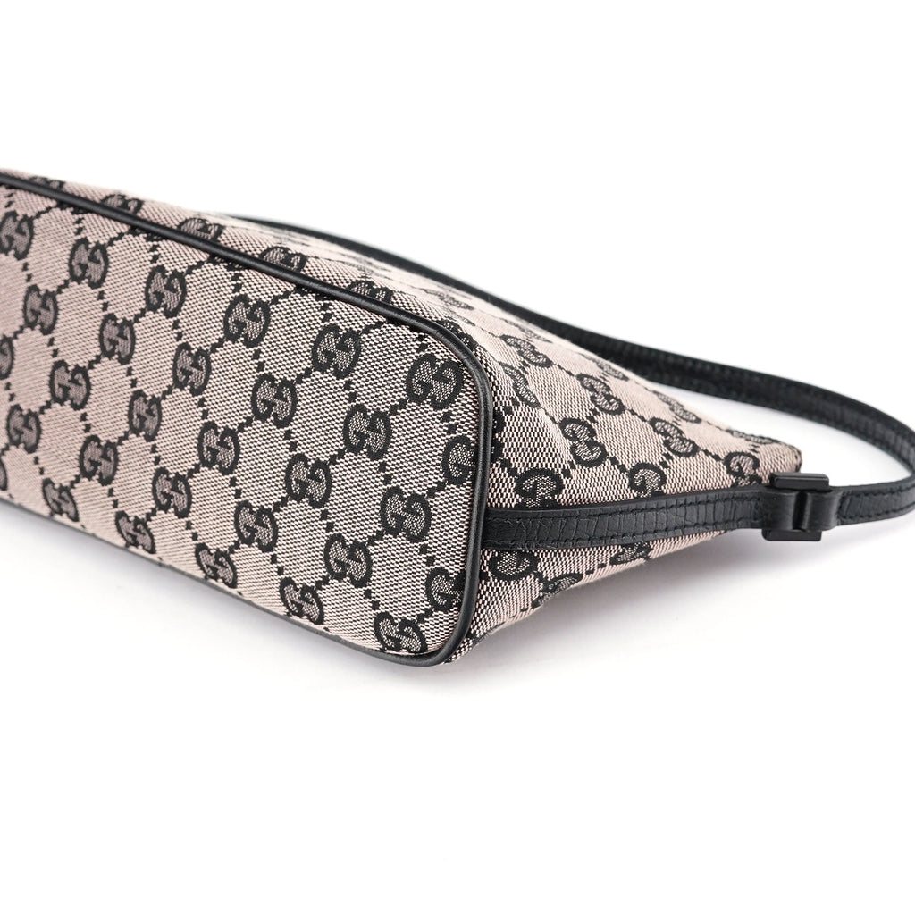 07198 Beige Matte Black GG Boat Pochette