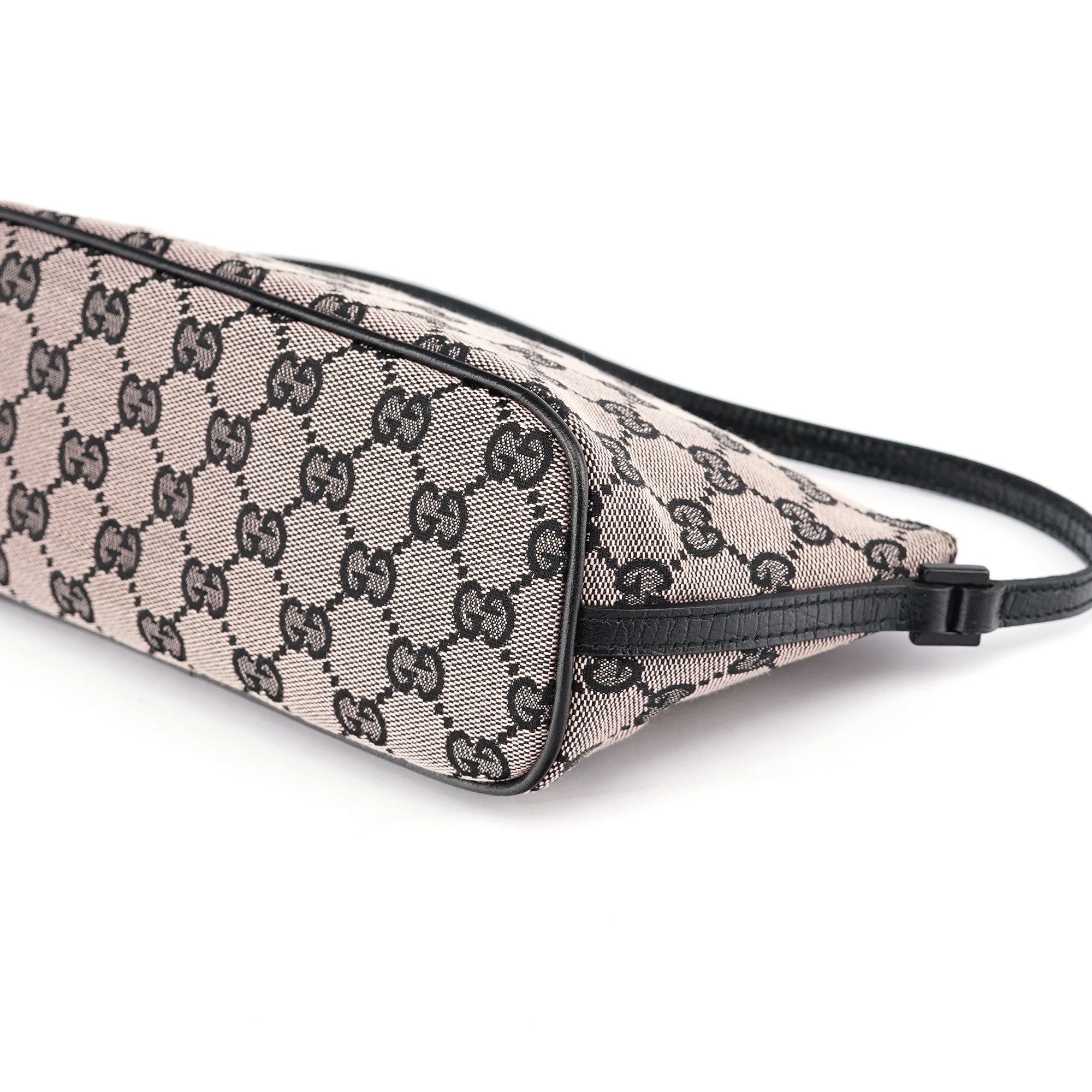 07198 Beige Matte Black GG Boat Pochette