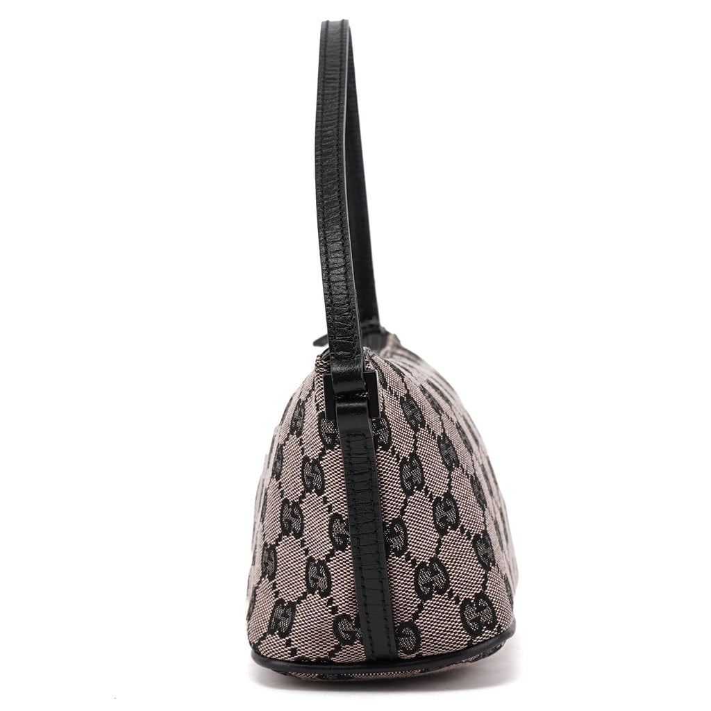 07198 Beige Matte Black GG Boat Pochette