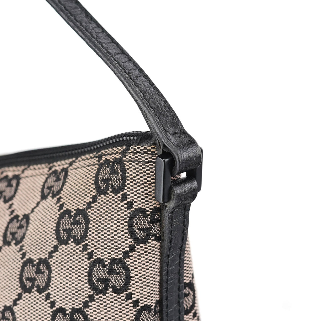 07198 Beige Matte Black GG Boat Pochette