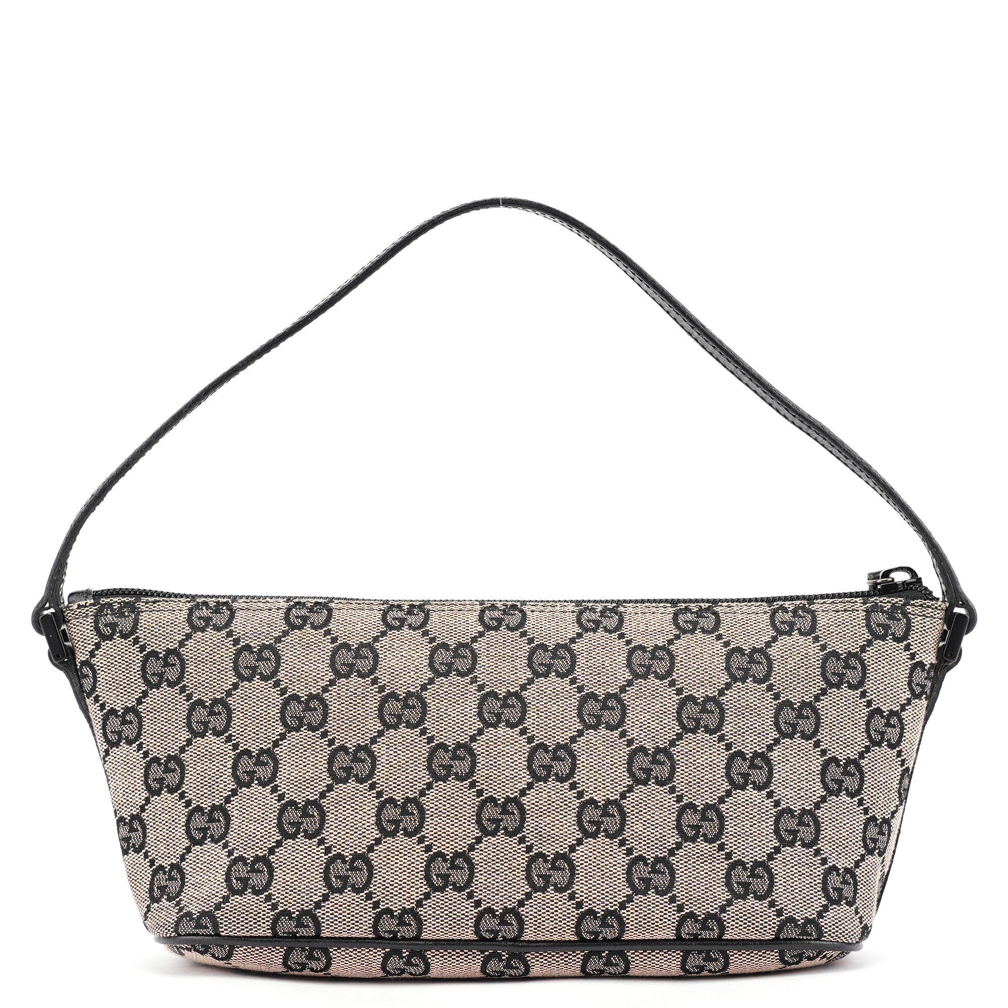 07198 Beige Matte Black GG Boat Pochette