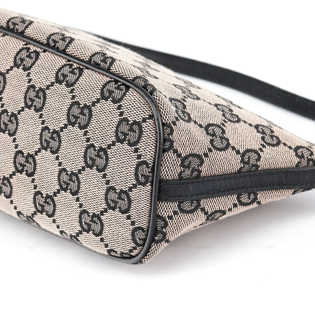 07198 Beige Matte Black GG Boat Pochette