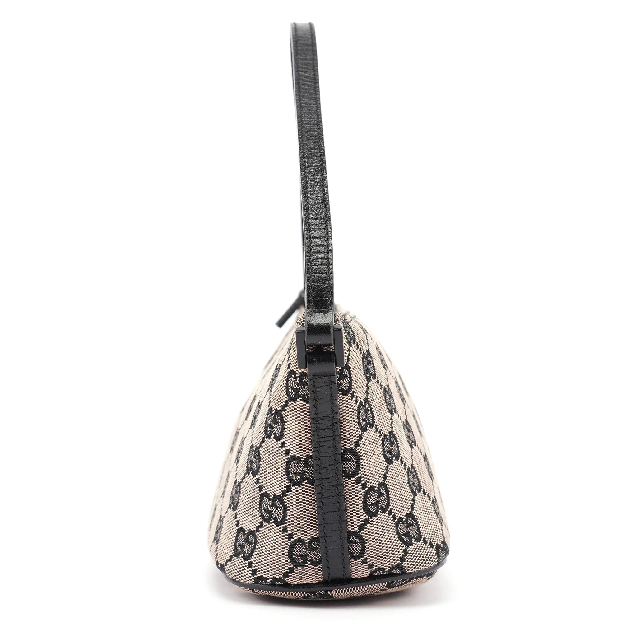07198 Beige Matte Black GG Boat Pochette