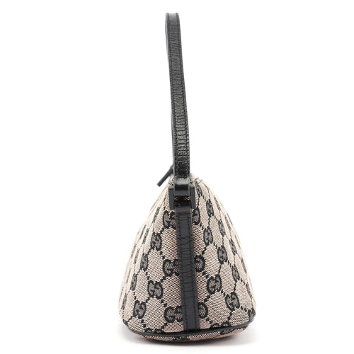07198 Beige Matte Black GG Boat Pochette