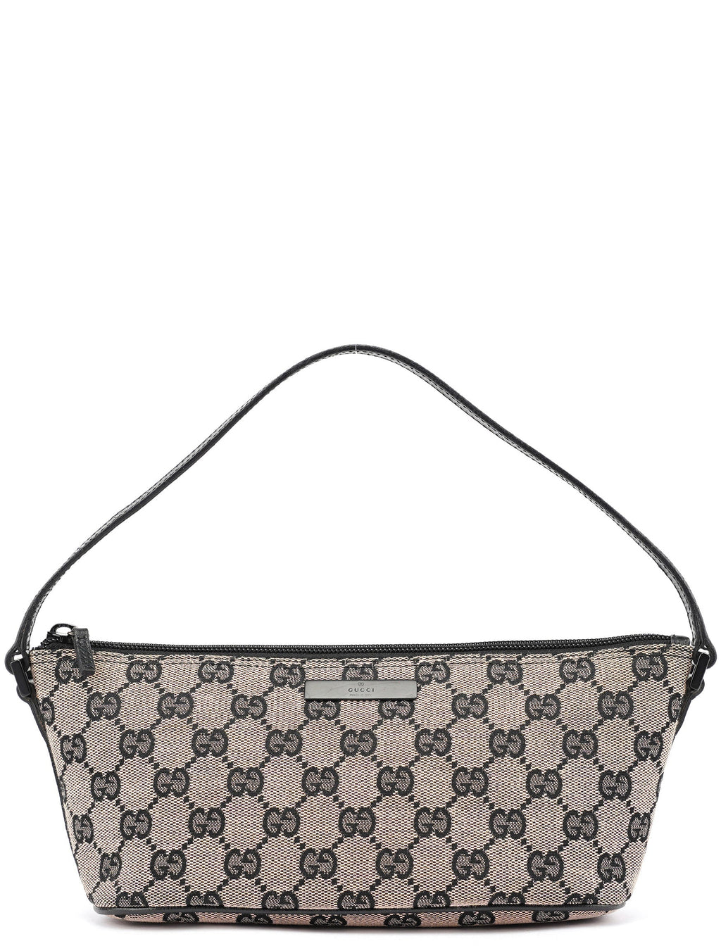 07198 Beige Matte Black GG Boat Pochette