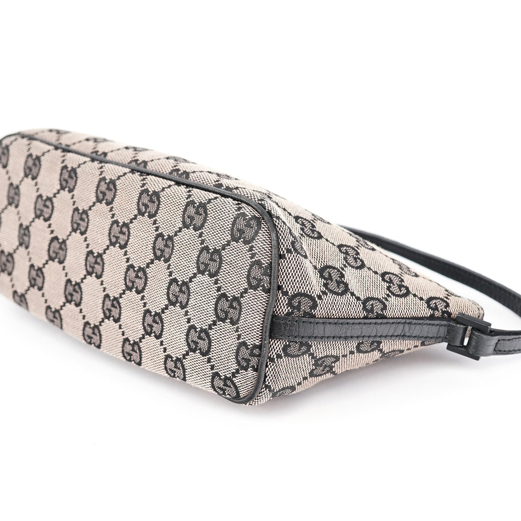 07198 Beige Matte Black GG Boat Pochette