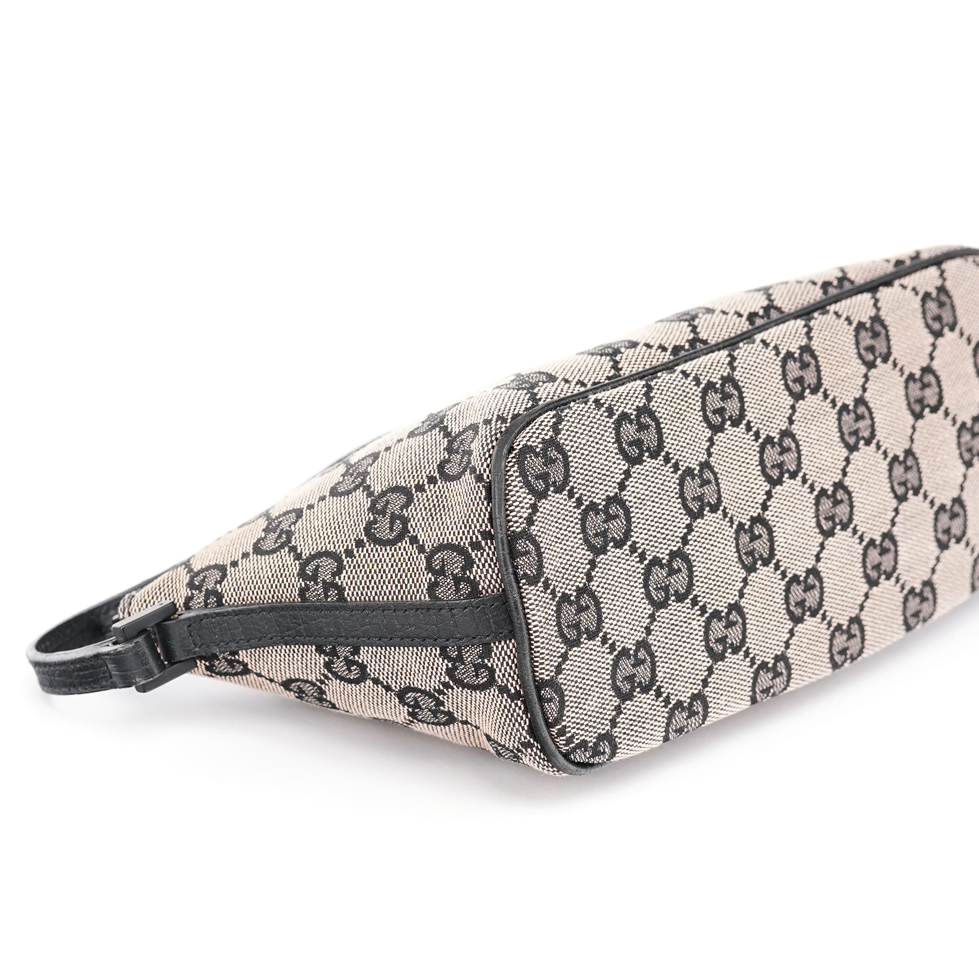 07198 Beige Matte Black GG Boat Pochette