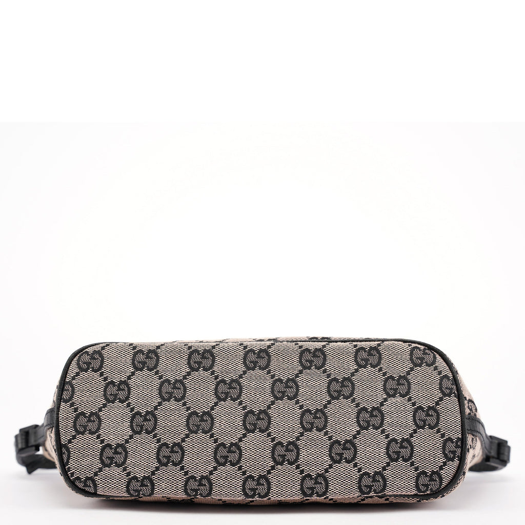 07198 Beige Matte Black GG Boat Pochette