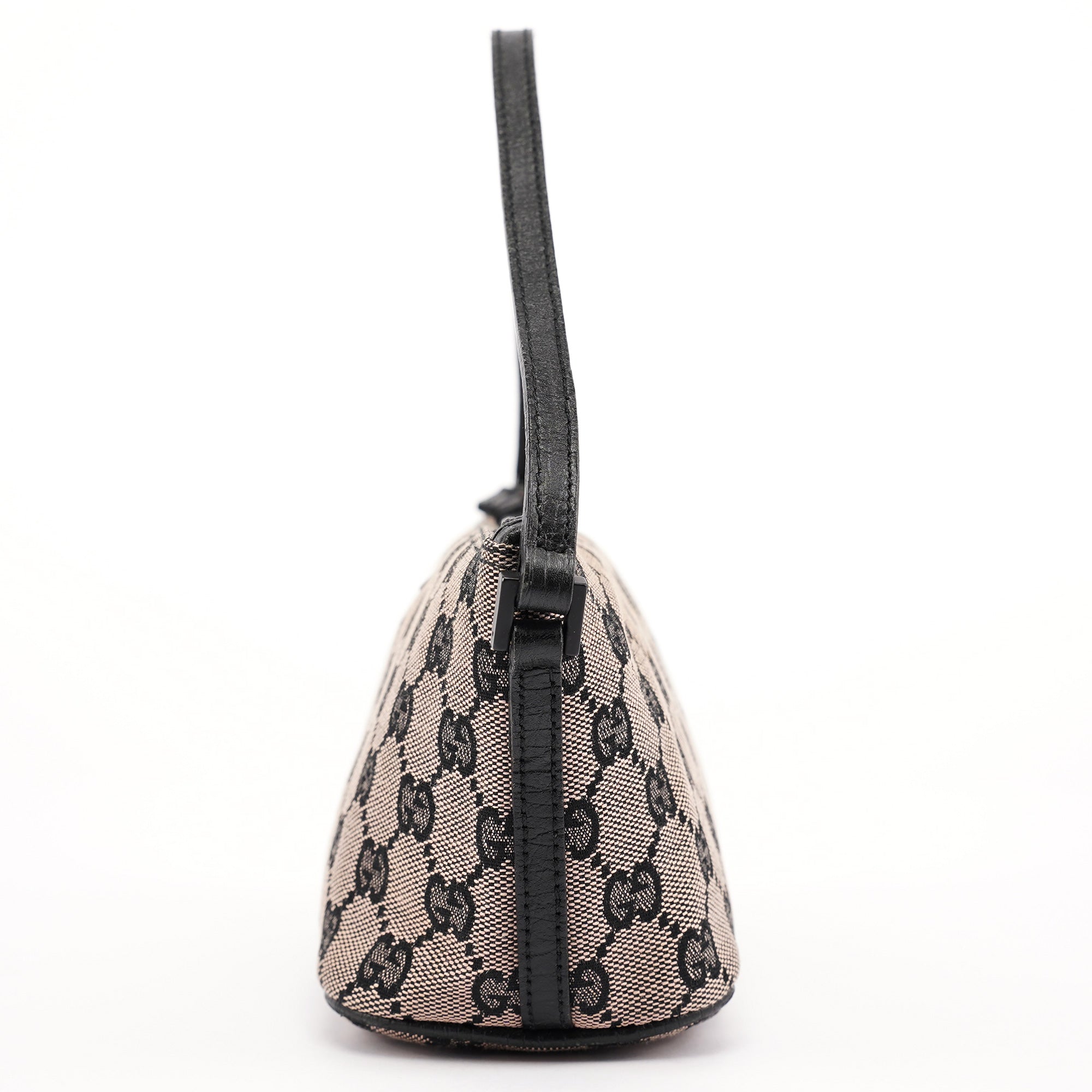 07198 Beige Matte Black GG Boat Pochette