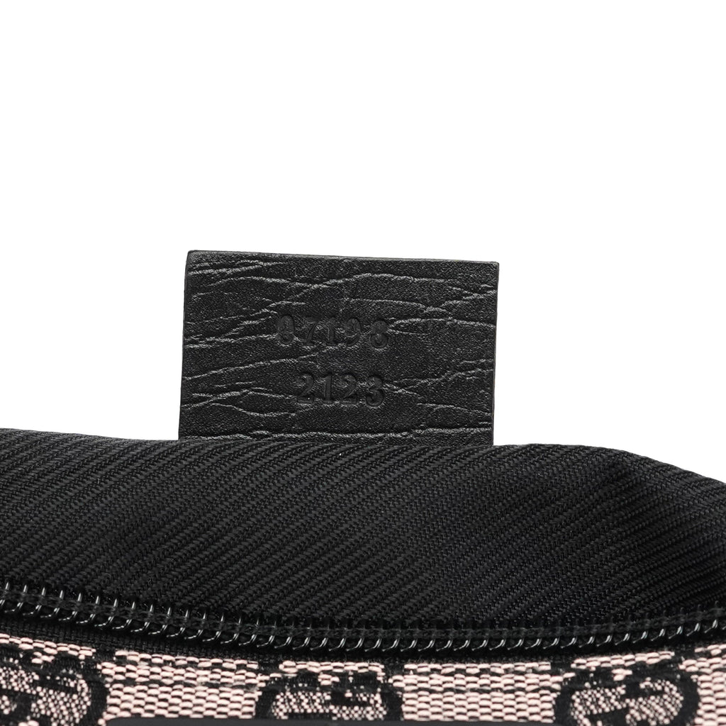 07198 Beige Matte Black GG Boat Pochette