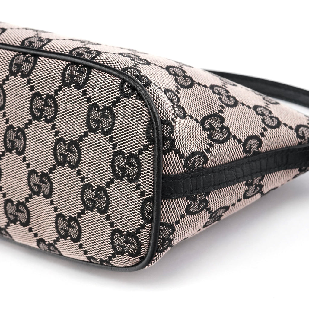 07198 Beige Matte Black GG Boat Pochette