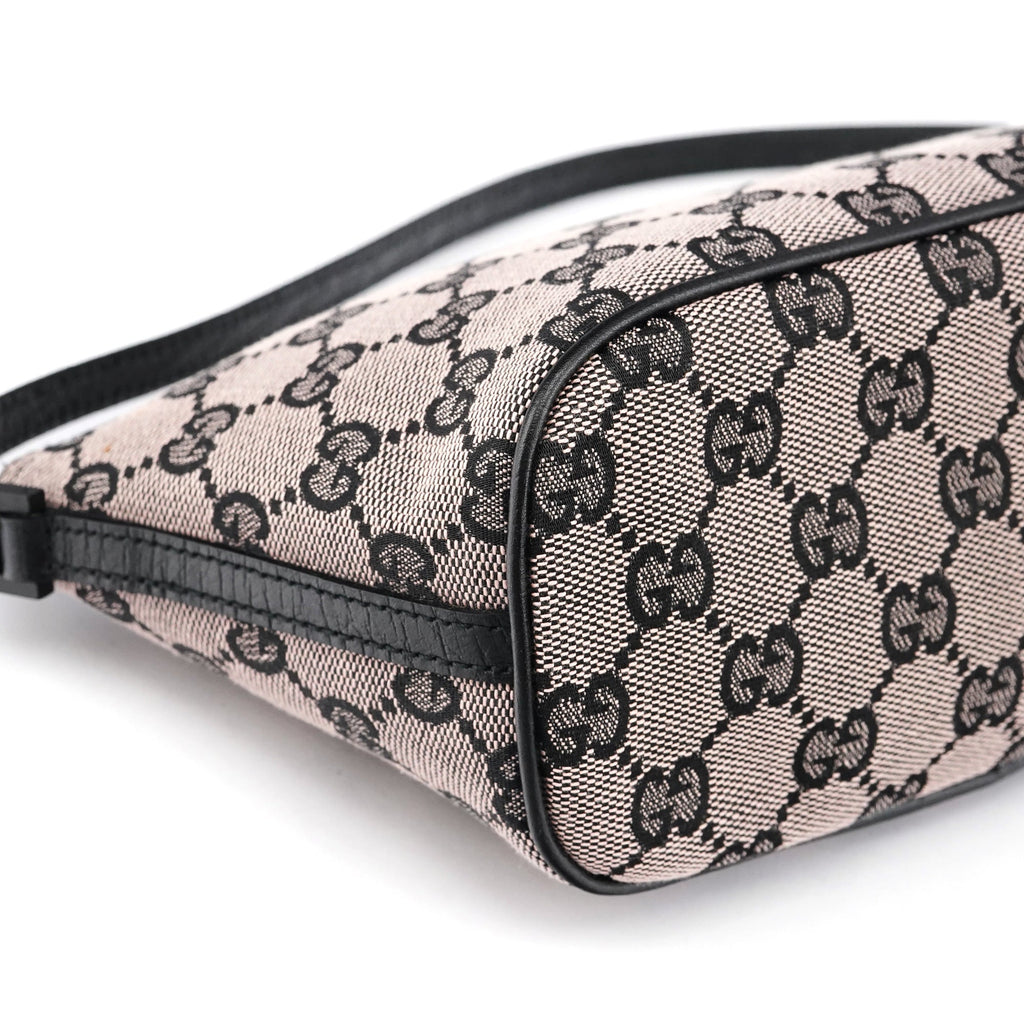 07198 Beige Matte Black GG Boat Pochette