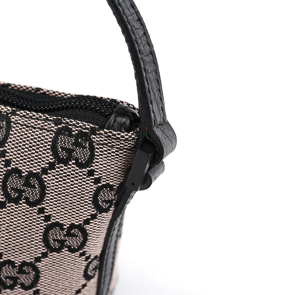 07198 Beige Matte Black GG Boat Pochette