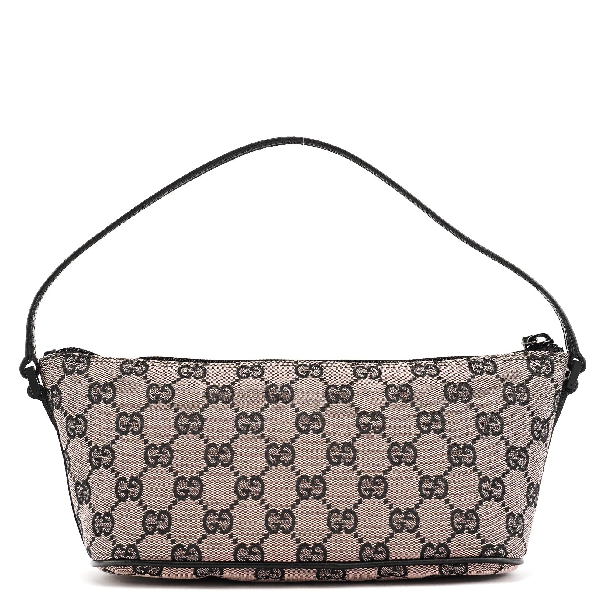 07198 Beige Matte Black GG Boat Pochette