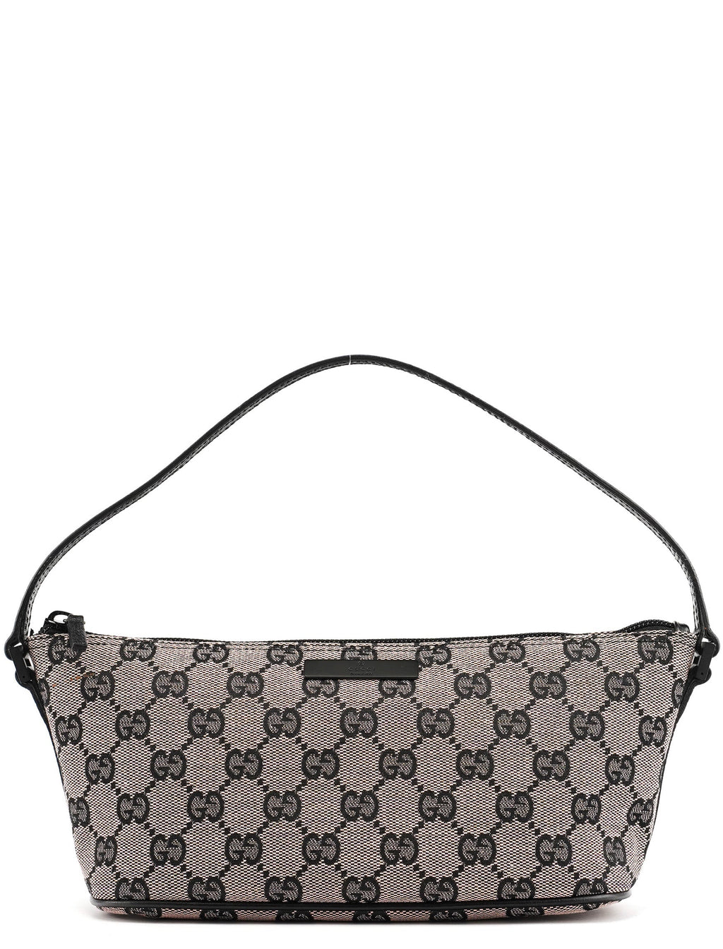 07198 Beige Matte Black GG Boat Pochette