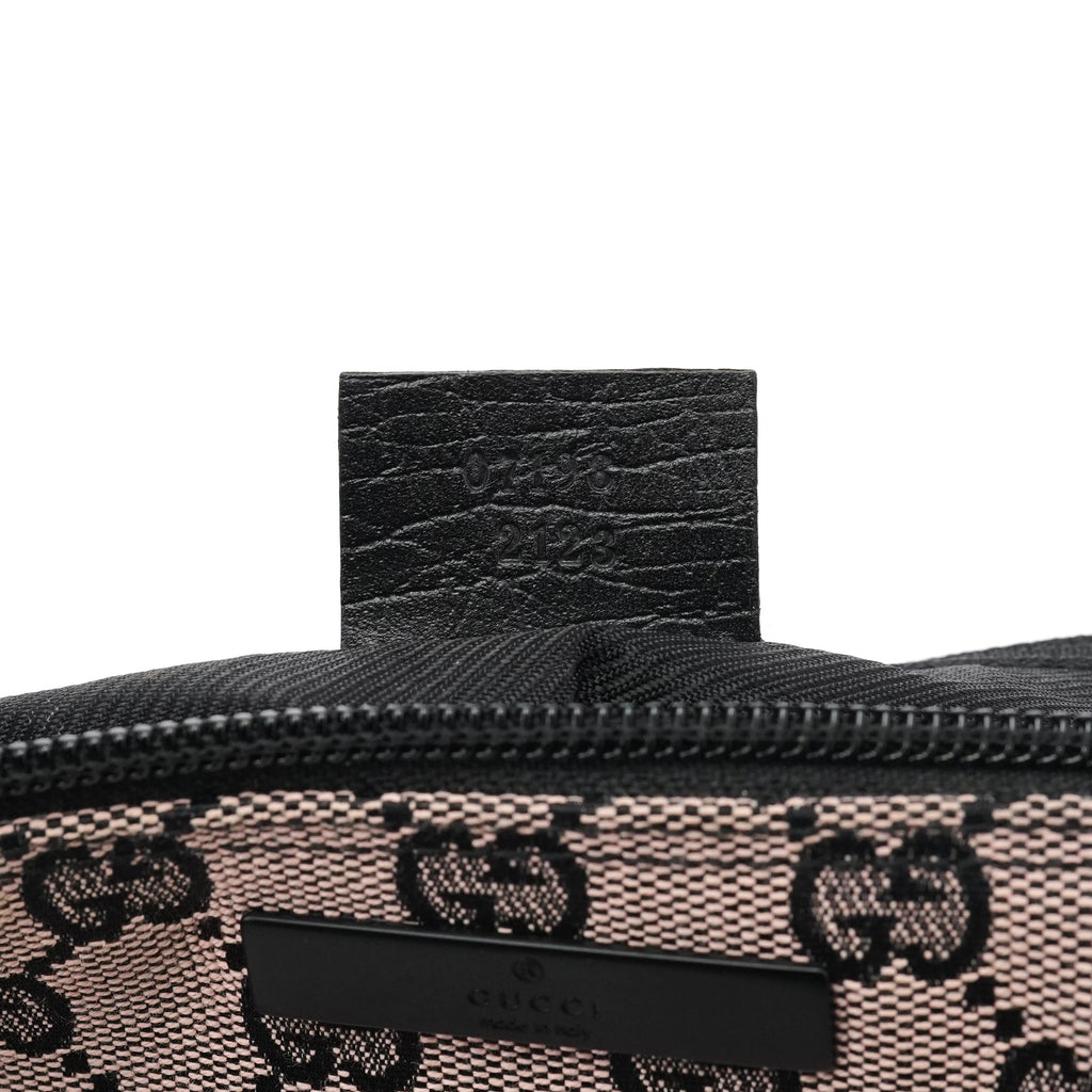 07198 Beige Matte Black GG Boat Pochette